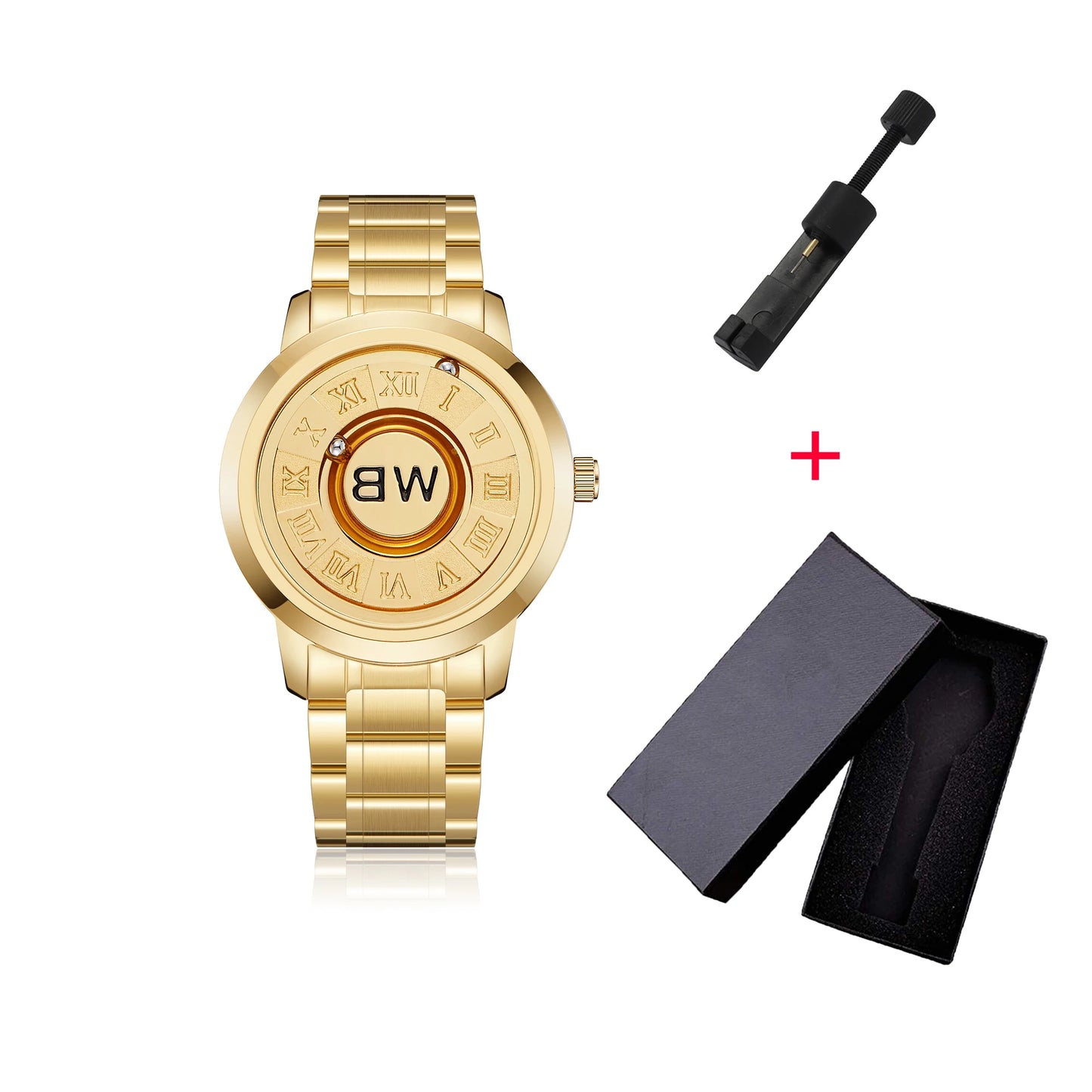 2025 Luxury Watch Men Creative Scrolling Pointer Magnetic Force Sport Watches Men quartz Chronograph Man Clock Relogio Masculino