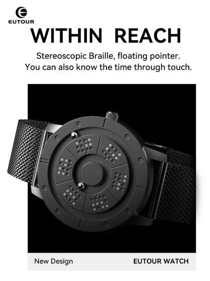 EUTOUR 2025 Magnetic Ball Watch – Unisex Quartz – detail view