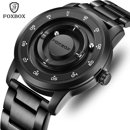 FOXBOX Planet Magnetic Ball Watch – Orbiting Ball Dial – front view