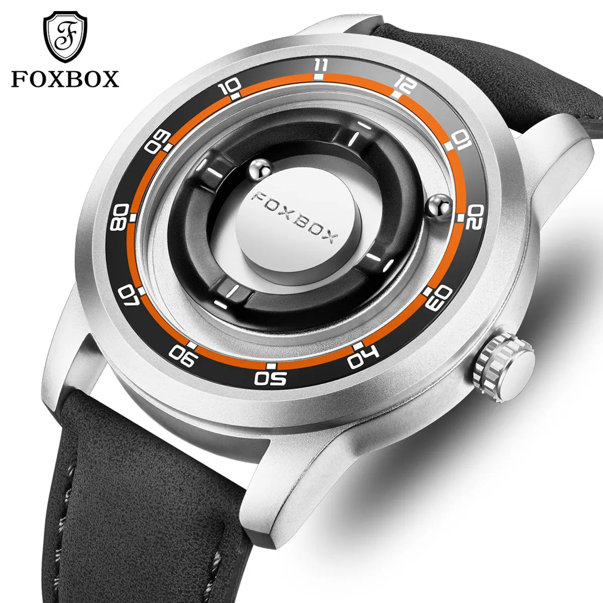FOXBOX Magnetic Driven Watch – Waterproof Fashion Quartz – front view