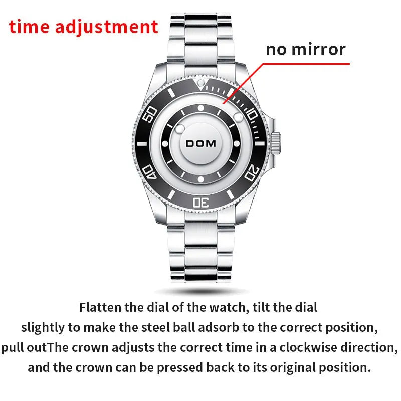 DOM Creative Rolling Pointer Magnetic Men’s Watch M-1606