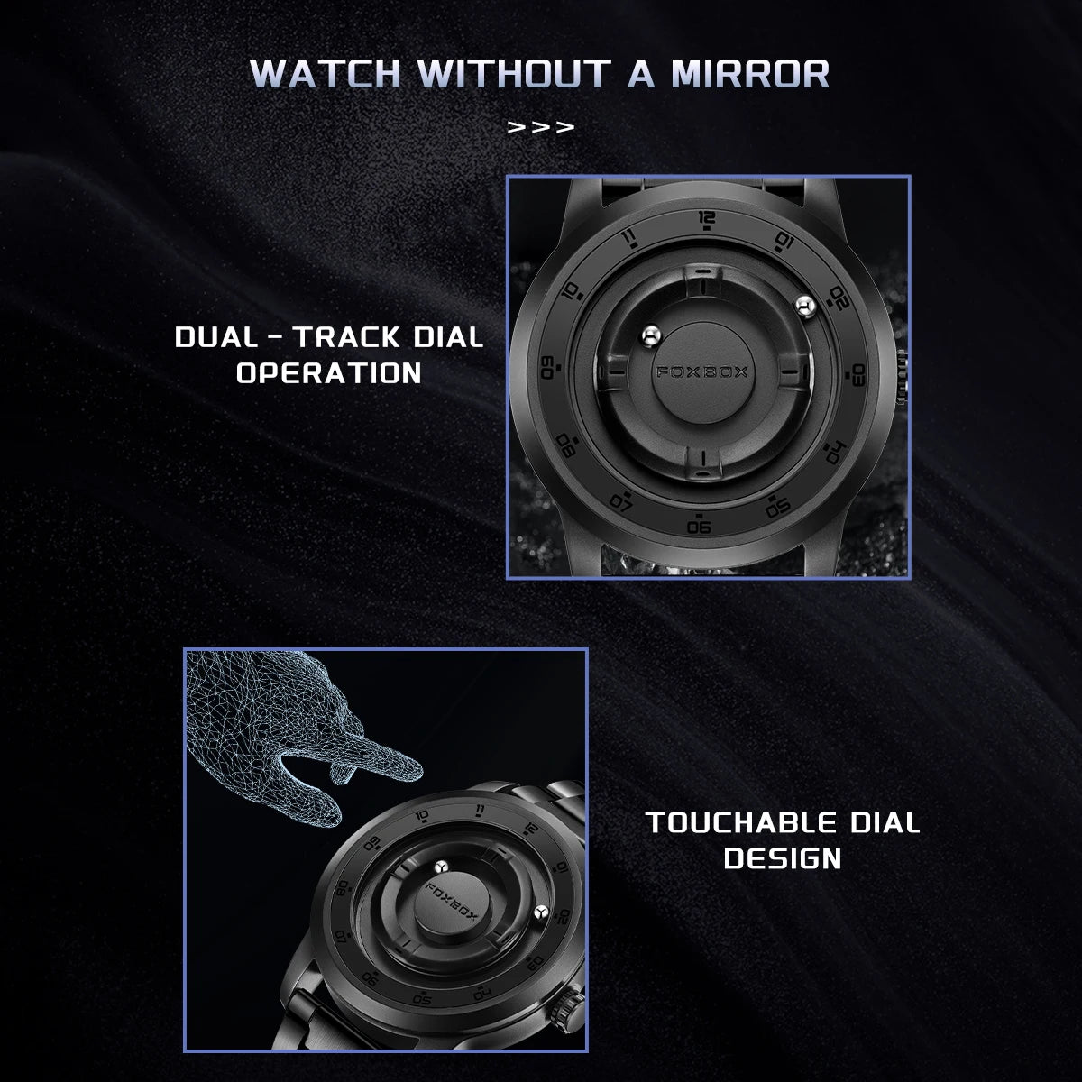 New Original FOXBOX Fashion Mens Watches Top Brand Luxury Magnetic Rolling Ball Pointer Waterproof Watch for Men Montre Homme