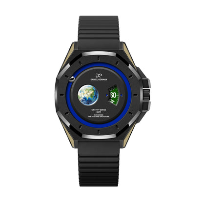 Daniel Gorman 2026 Magnetic Ball Watch – Brass Case & Sapphire Crystal – dial close-up