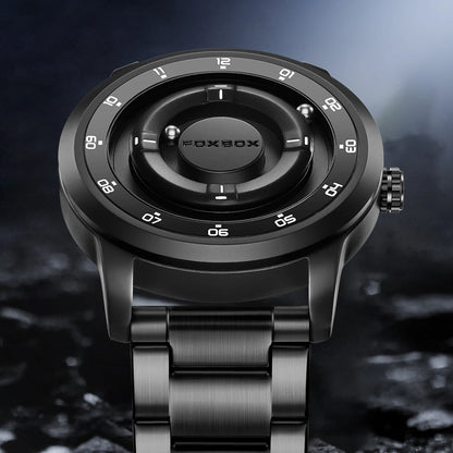 FOXBOX Planet Magnetic Ball Watch – Orbiting Ball Dial – side view