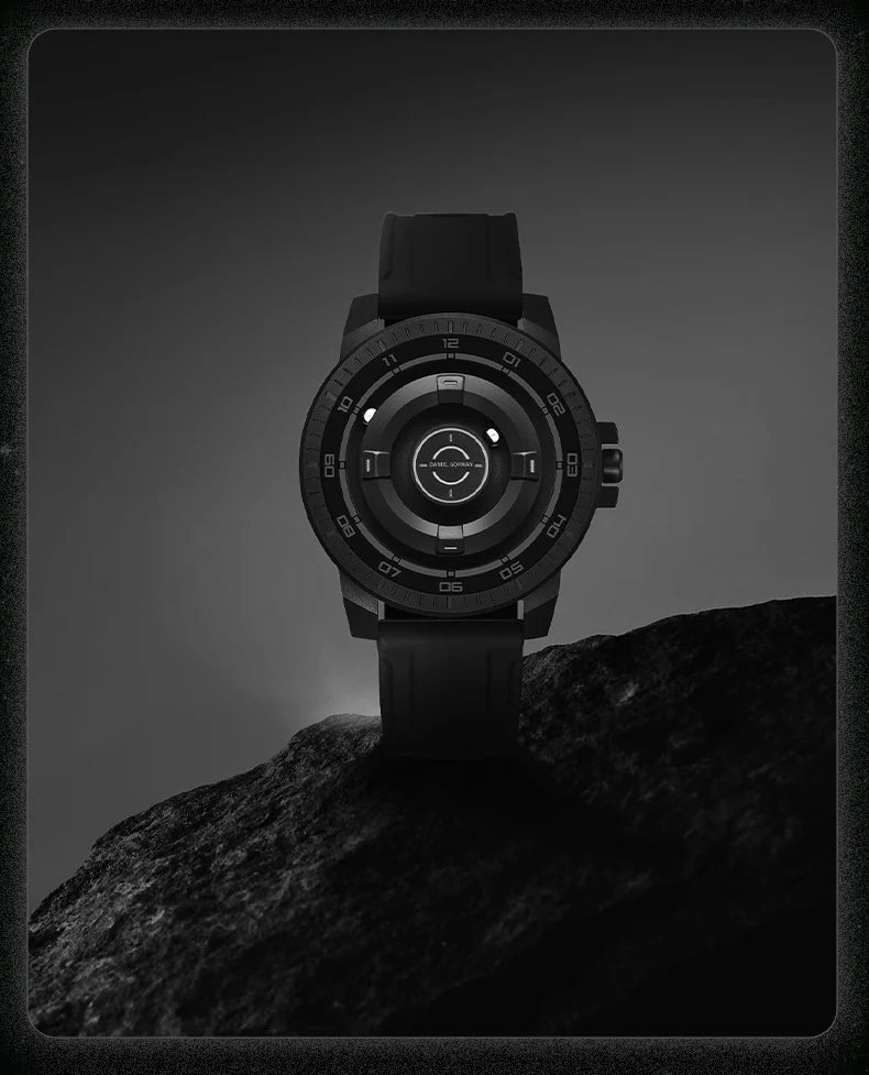 Men's Silicone Band Magnetic Levitation Watch Waterproof Janpanese Movement 3 ATM Hands Watch