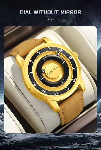 FOXBOX Floating Magnetic Ball Watch – Creative Free-Ball Display – detail view