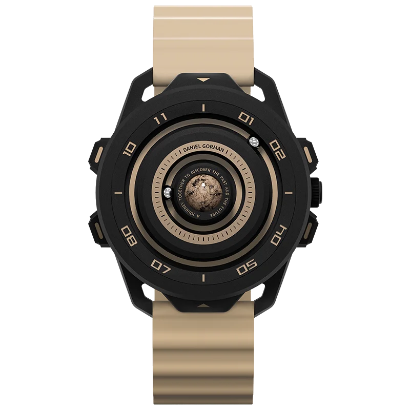 Daniel Gorman DG0525 Planet Magnetic Ball Watch – Brass Case – front view