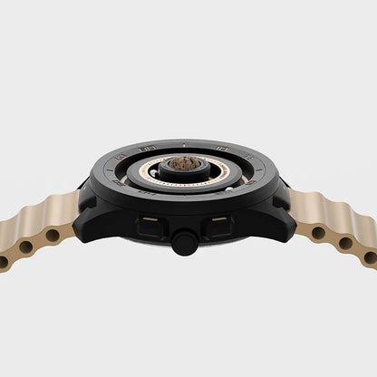 Daniel Gorman DG0525 Planet Magnetic Ball Watch – Brass Case – side view