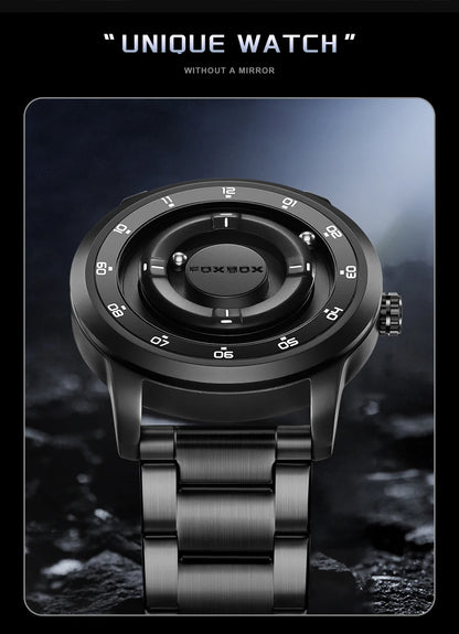 FOXBOX Planet Magnetic Ball Watch – Orbiting Ball Dial – detail view