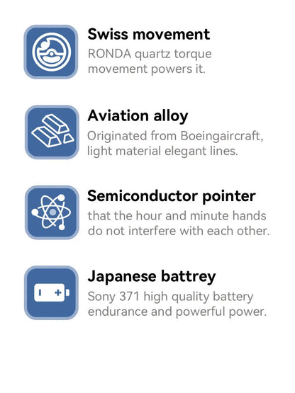 EUTOUR E024 Magnetic Ball Watch – 5 ATM Waterproof – detail view