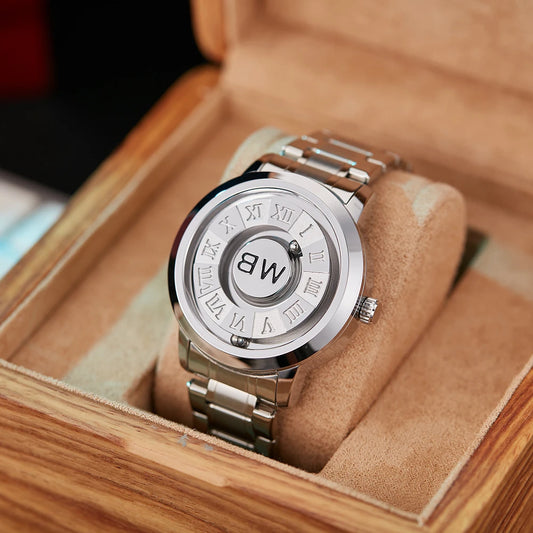 2025 Luxury Watch Men Creative Scrolling Pointer Magnetic Force Sport Watches Men quartz Chronograph Man Clock Relogio Masculino