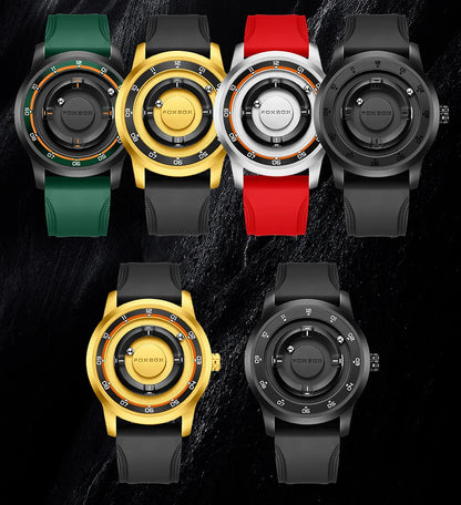 FOXBOX Floating Magnetic Ball Watch – Creative Free-Ball Display – detail view