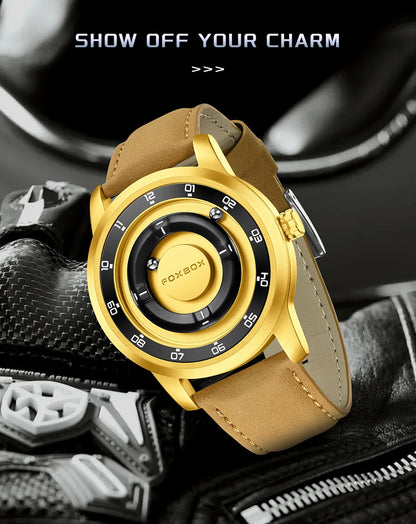 FOXBOX Floating Magnetic Ball Watch – Creative Free-Ball Display – detail view