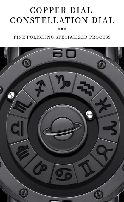 DOM 1733 Magnetic Ball Watch – Constellation Dial – detail view