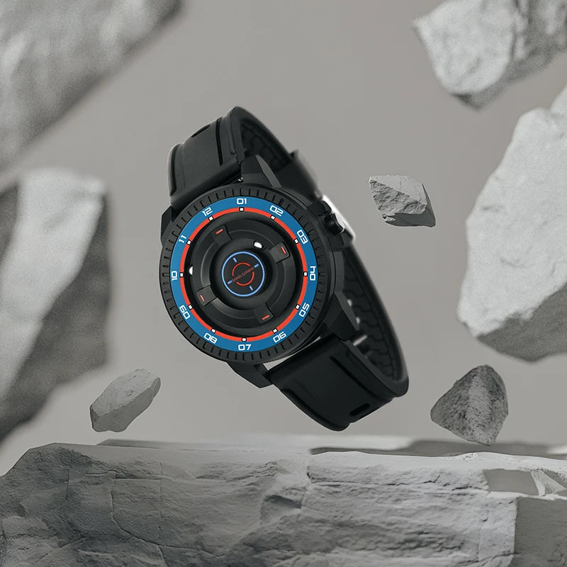 Magnetic Gravity Men’s Sport Watch Creative Dial Waterproof Quartz Wristwatch Unique Fashion Timepiece