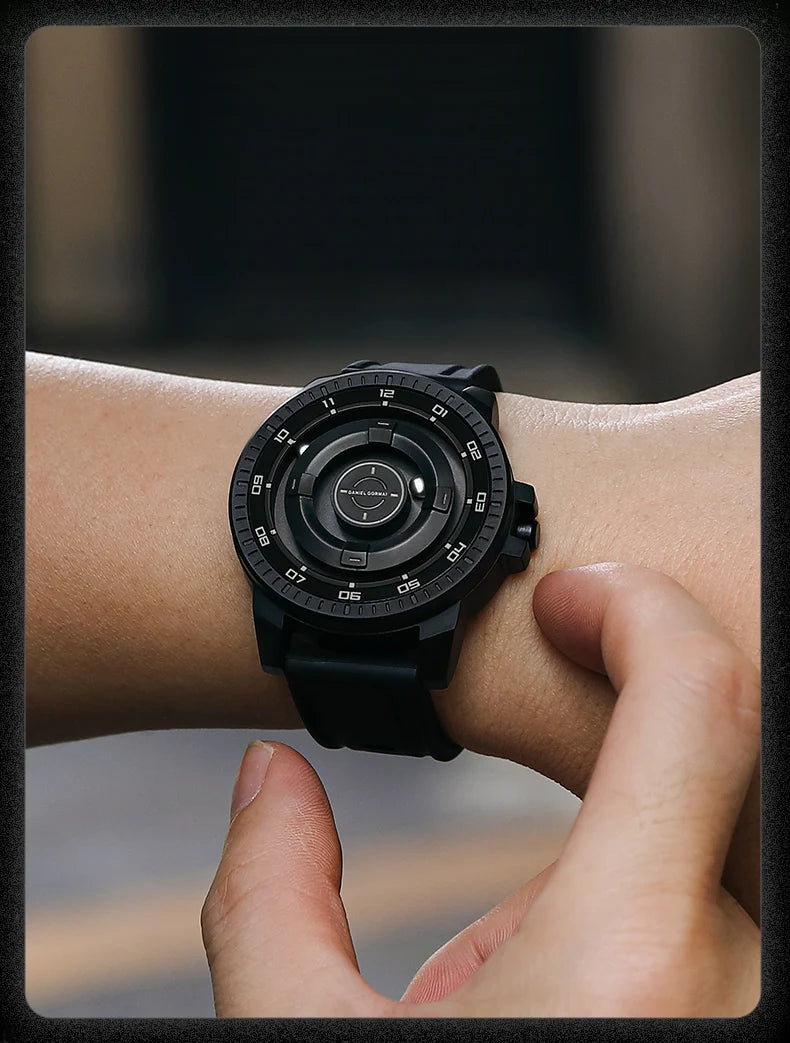 Men's Silicone Band Magnetic Levitation Watch Waterproof Janpanese Movement 3 ATM Hands Watch