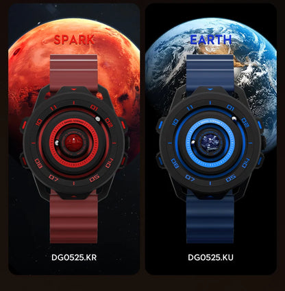Daniel Gorman DG0525 Planet Magnetic Ball Watch – Brass Case – detail view
