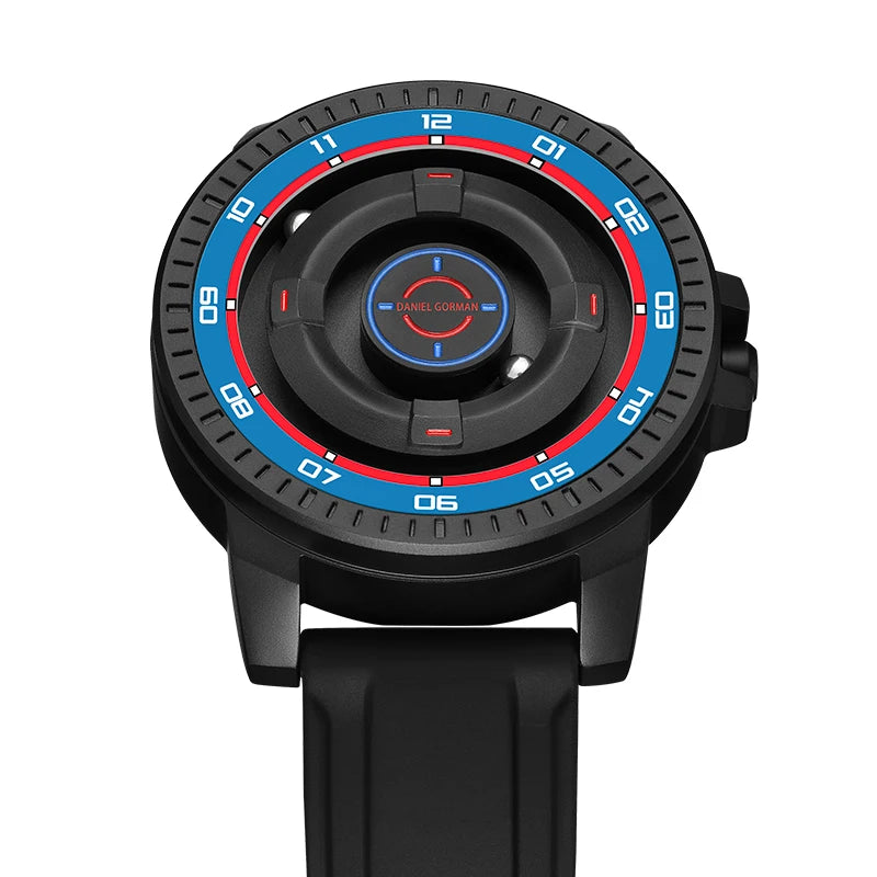 Magnetic Gravity Men’s Sport Watch Creative Dial Waterproof Quartz Wristwatch Unique Fashion Timepiece