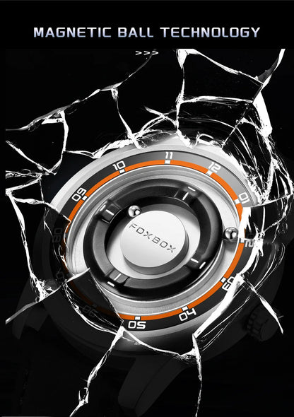 FOXBOX Magnetic Driven Watch – Waterproof Fashion Quartz – detail view
