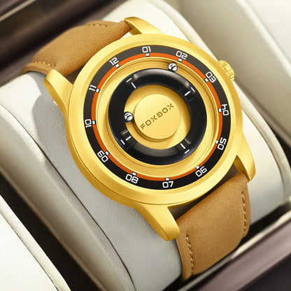 FOXBOX Floating Magnetic Ball Watch – Creative Free-Ball Display – front view