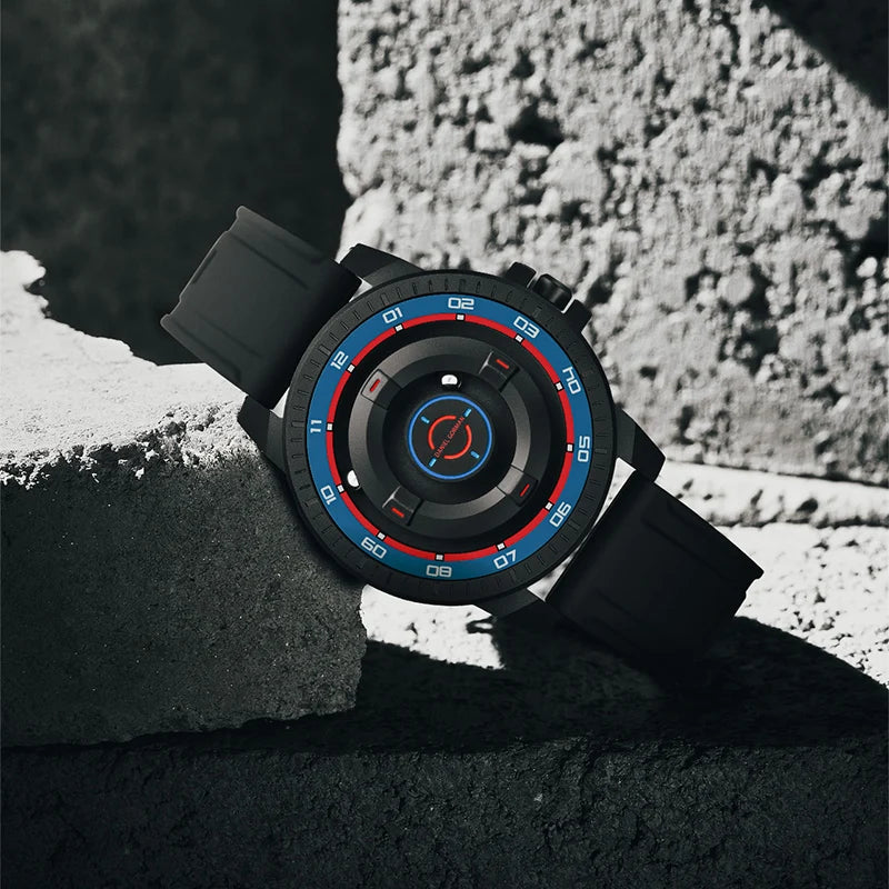 Magnetic Gravity Men’s Sport Watch Creative Dial Waterproof Quartz Wristwatch Unique Fashion Timepiece