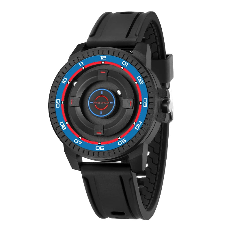 Magnetic Gravity Men’s Sport Watch Creative Dial Waterproof Quartz Wristwatch Unique Fashion Timepiece