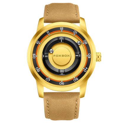 FOXBOX Planet Magnetic Ball Watch – Orbiting Ball Dial – detail view