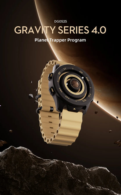 Daniel Gorman DG0525 Planet Magnetic Ball Watch – Brass Case – detail view