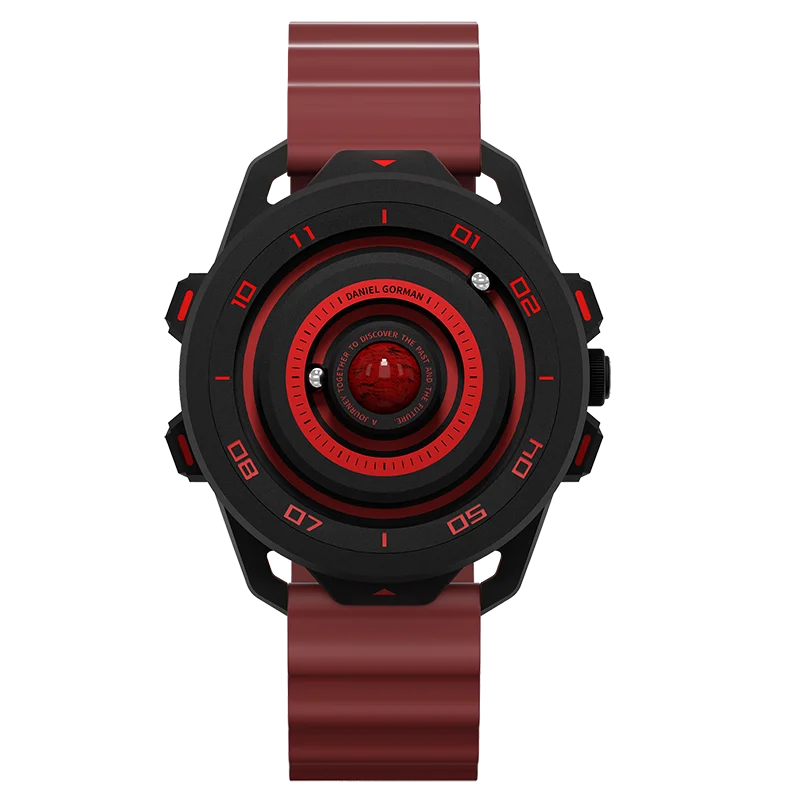 ग्रह श्रृंखला नवीनतम डिजाइन चुंबकीय एनालॉग आयरन बॉल घड़ी हाथ सिलिकॉन बैंड जलरोधक चमकदार पुरुषों क्वार्ट्ज घड़ियाँ