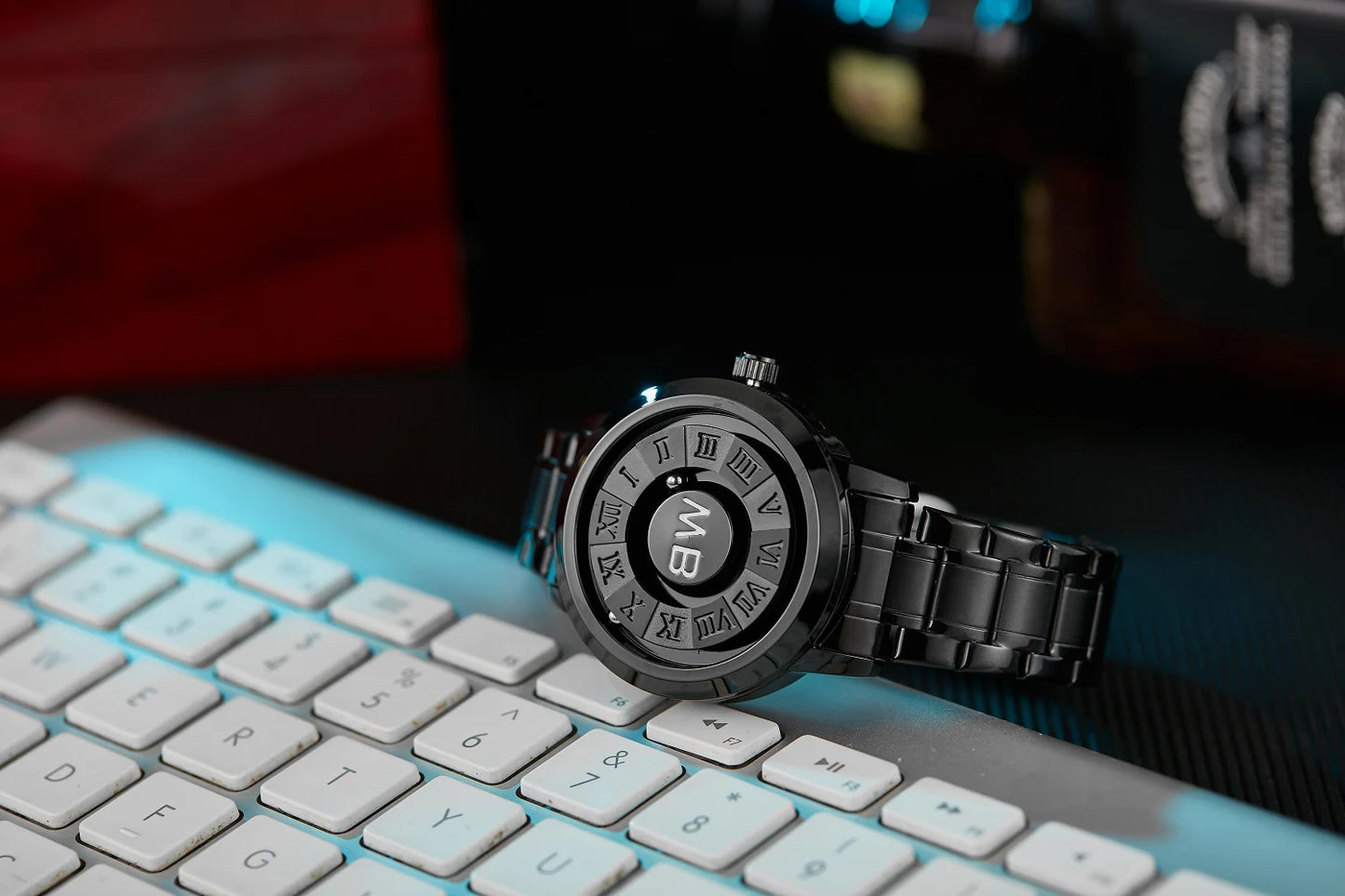 2025 Luxury Watch Men Creative Scrolling Pointer Magnetic Force Sport Watches Men quartz Chronograph Man Clock Relogio Masculino