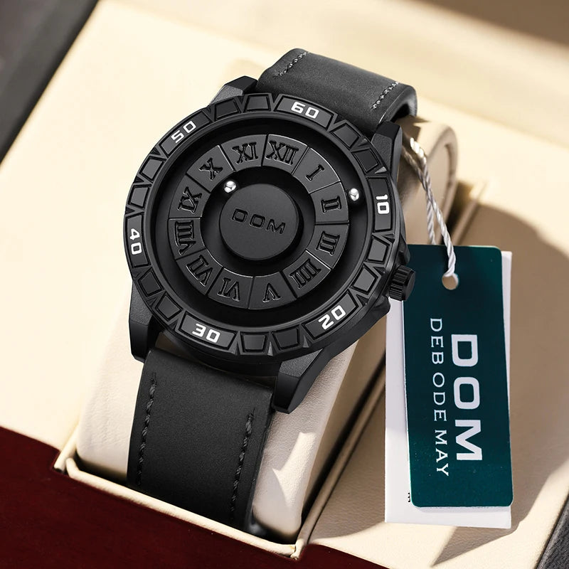 Dom 1726 original novo conceito magnético quartzo esportes luxo minimalista à prova dwaterproof água relógio masculino rolamento de esferas relógios relogio masculino