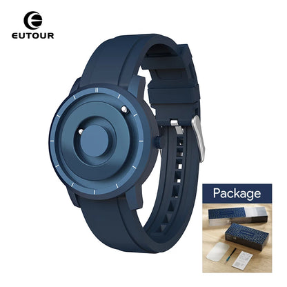 EUTOUR E024 Magnetic Ball Watch – 5 ATM Waterproof – detail view