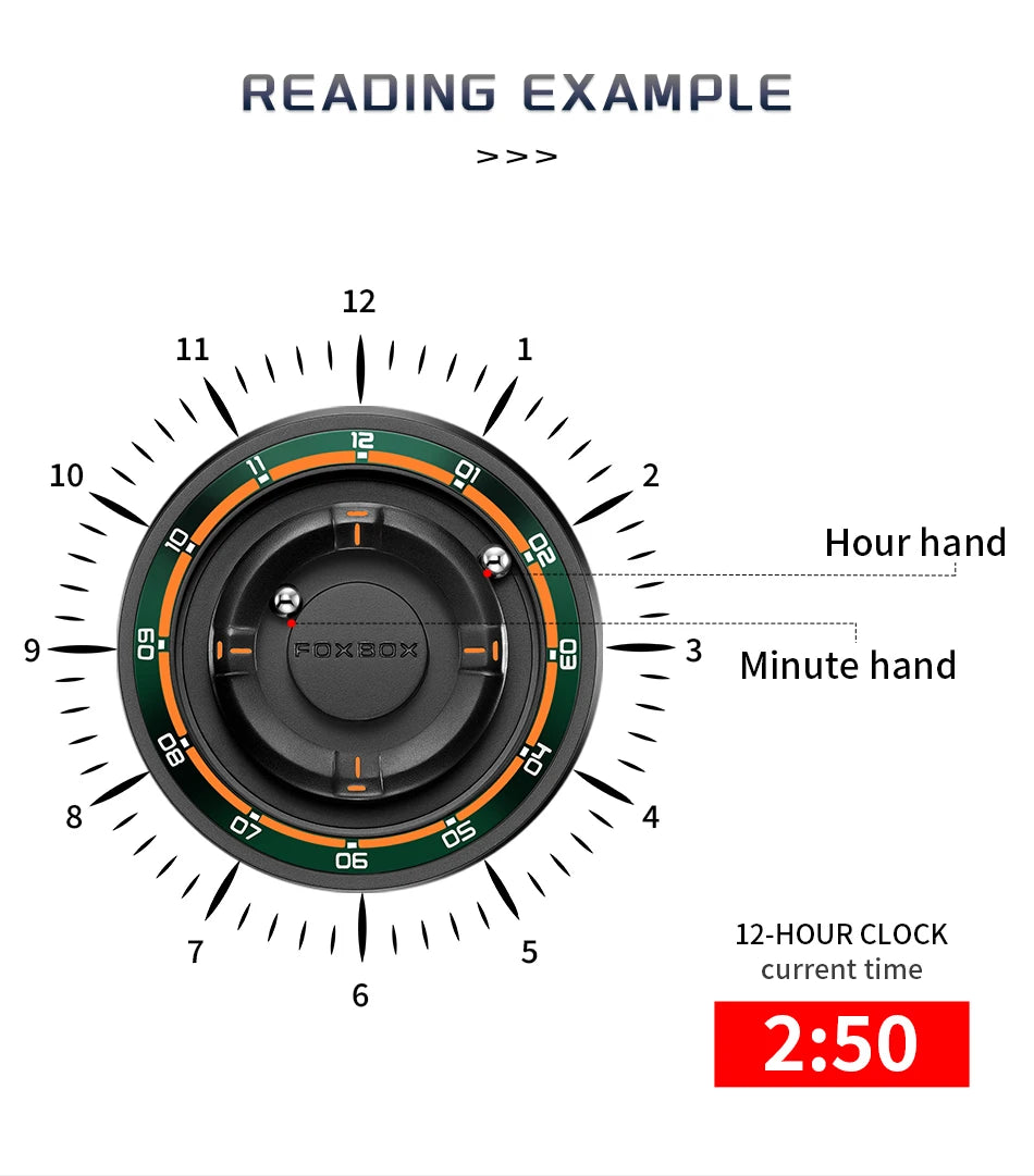 Original FOXBOX Floating Magnetic Ball Mens Watches High Quality Belt Quartz Wristwatch Personalized Fashion Watch for Man Gift