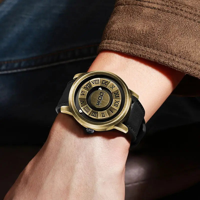 DOM Fashion Coole Magnetaufhängungsuhr für Herren, schwarze Technologie, kreatives Persönlichkeitskonzept, wasserdichte Uhr