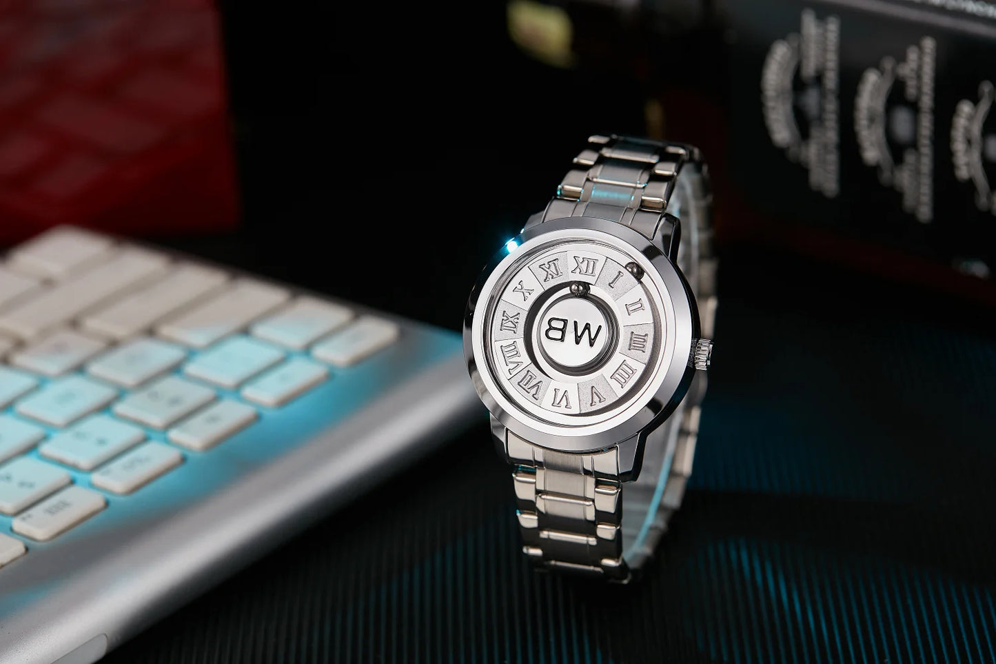 2025 Luxury Watch Men Creative Scrolling Pointer Magnetic Force Sport Watches Men quartz Chronograph Man Clock Relogio Masculino