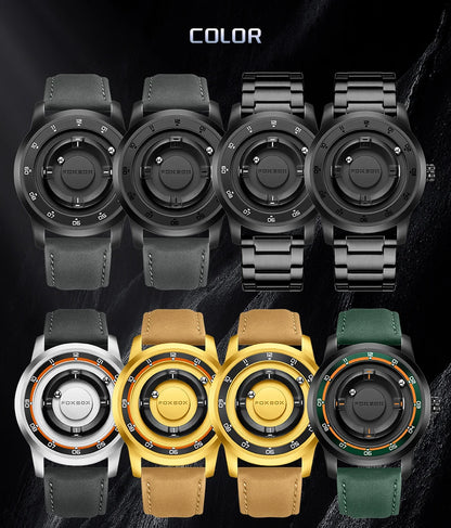 FOXBOX Floating Magnetic Ball Watch – Creative Free-Ball Display – detail view