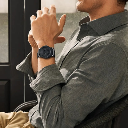 EUTOUR E051 Magnetic Ball Watch – Orange – detail view