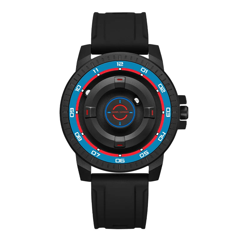 Magnetic Gravity Men’s Sport Watch Creative Dial Waterproof Quartz Wristwatch Unique Fashion Timepiece