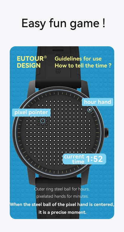 EUTOUR 2025 Magnetic Ball Watch – Casual Fashion Men's – detail view