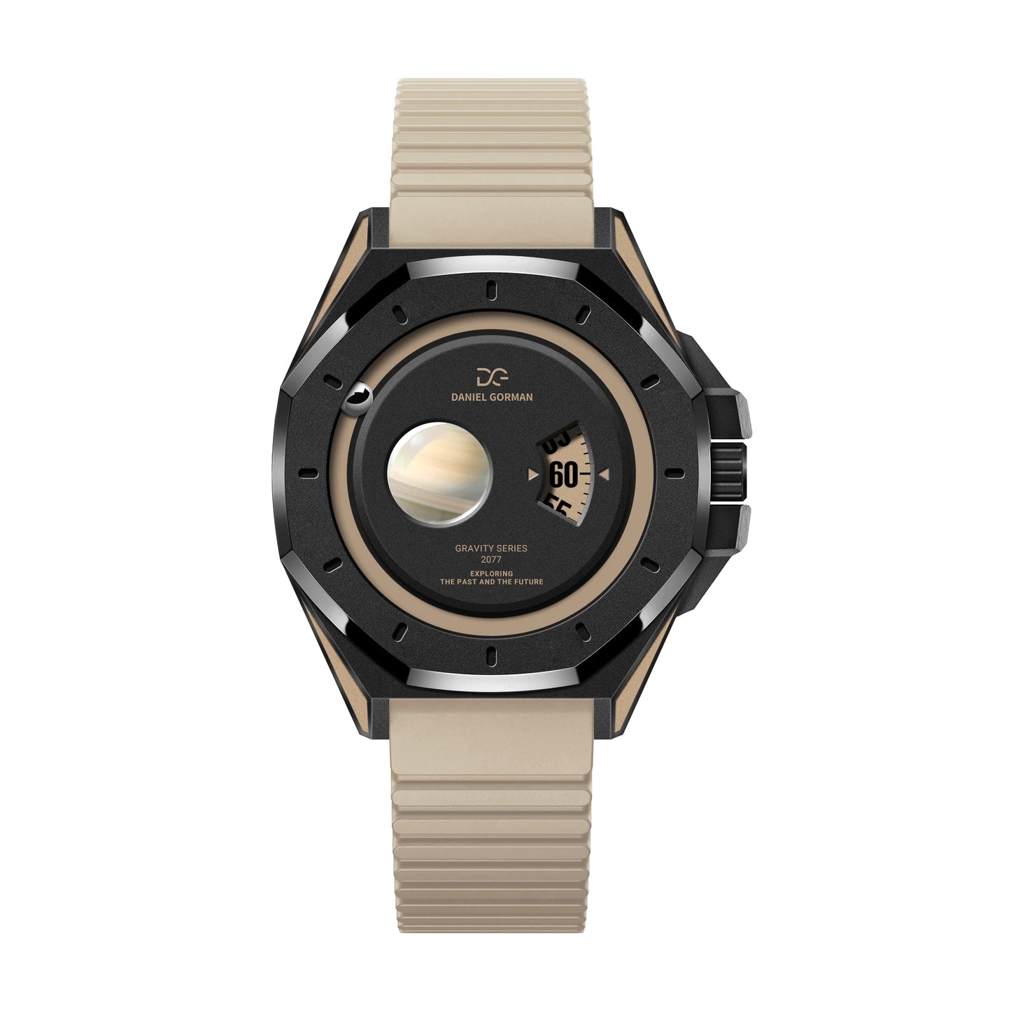 Đồng hồ mặt số nam châm, chất liệu vỏ bằng đồng thau, thiết kế năm 2026, kiểu dáng "hành tinh nam châm", máy quartz Nhật Bản, dây đeo có thể điều chỉnh.