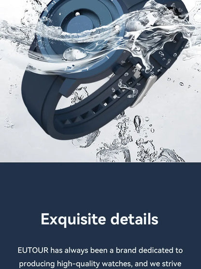 EUTOUR E024 Magnetic Ball Watch – 5 ATM Waterproof – detail view