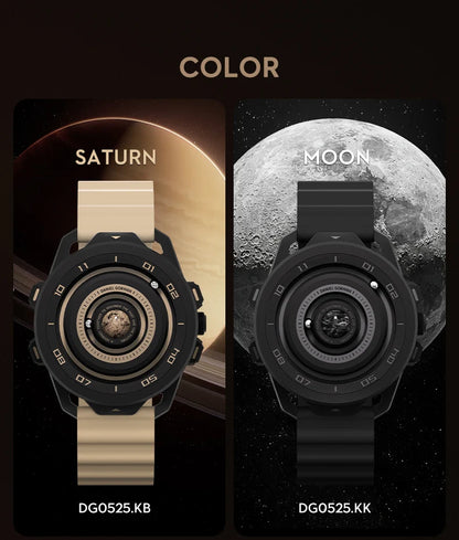 Daniel Gorman DG0525 Planet Magnetic Ball Watch – Brass Case – detail view