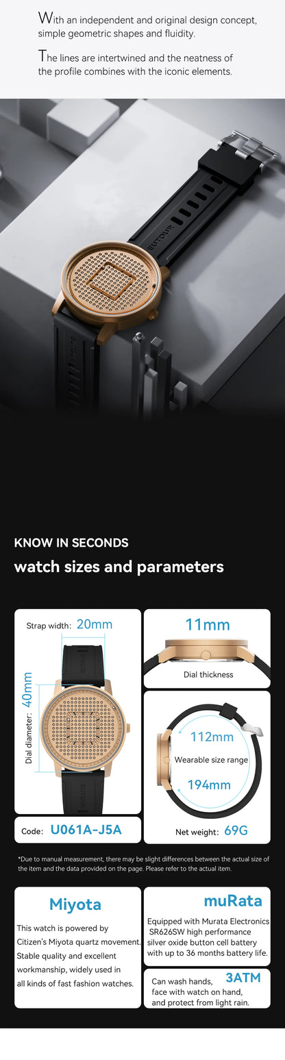 EUTOUR 2025 Magnetic Ball Watch – Casual Fashion Men's – detail view