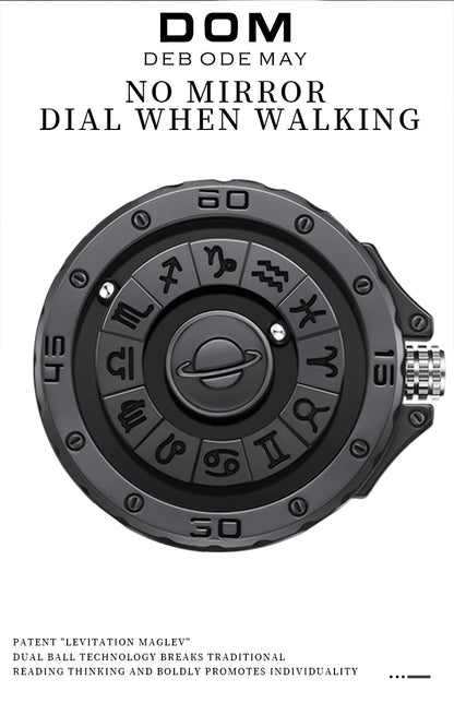 DOM 1733 Magnetic Ball Watch – Constellation Dial – detail view