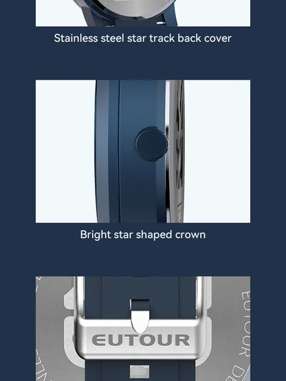 EUTOUR E024 Magnetic Ball Watch – 5 ATM Waterproof – detail view