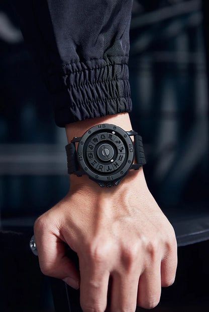DOM 1733 Magnetic Ball Watch – Constellation Dial – detail view