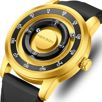FOXBOX Magnetic Ball Watch – Business Style Steel Dial – front view