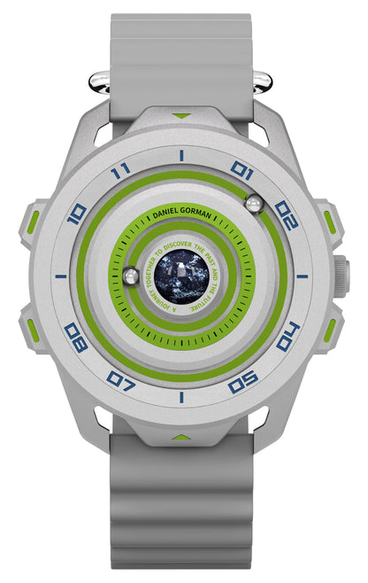Daniel Gorman DG0525 Planet Magnetic Ball Watch – Brass Case – detail view
