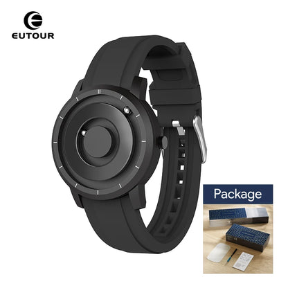 EUTOUR E024 Magnetic Ball Watch – 5 ATM Waterproof – detail view