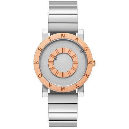 EUTOUR E051 Magnetic Ball Watch – Orange – detail view